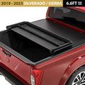 3-Fold Soft Tonneau Cover for 2019 - 2023 GMC Sierra / Chevrolet Silverado (6.6ft Box) image 0