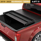 3-Fold Soft Tonneau Cover for 2019 - 2023 GMC Sierra / Chevrolet Silverado (6.6ft Box) image 0