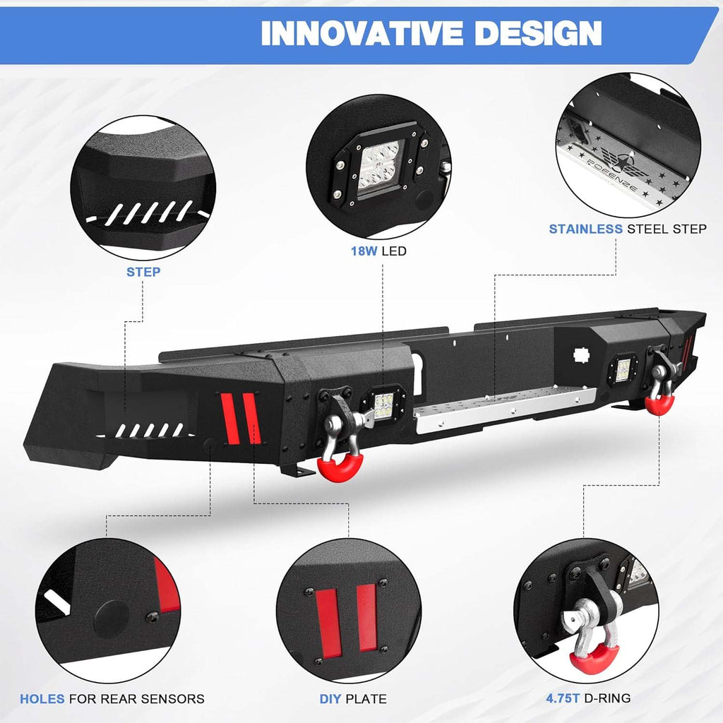 2014 - 2021 Toyota Tundra Rear Steel Bumper image 2