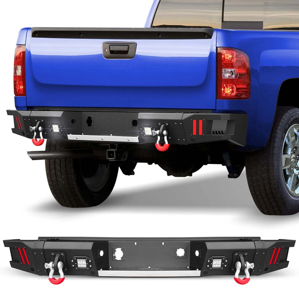2007 - 2013 Silverado 1500 / Sierra 1500 Truck Rear Bumper with LED Lights image 7