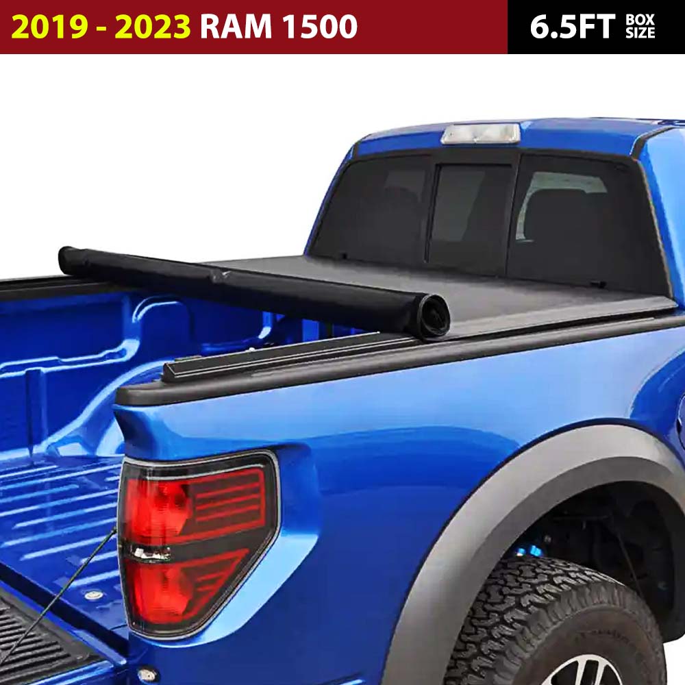 Soft Roll Up Tonneau Cover for 2019 – 2023 Dodge RAM 1500 Classic Body (6.4ft Box) image 0