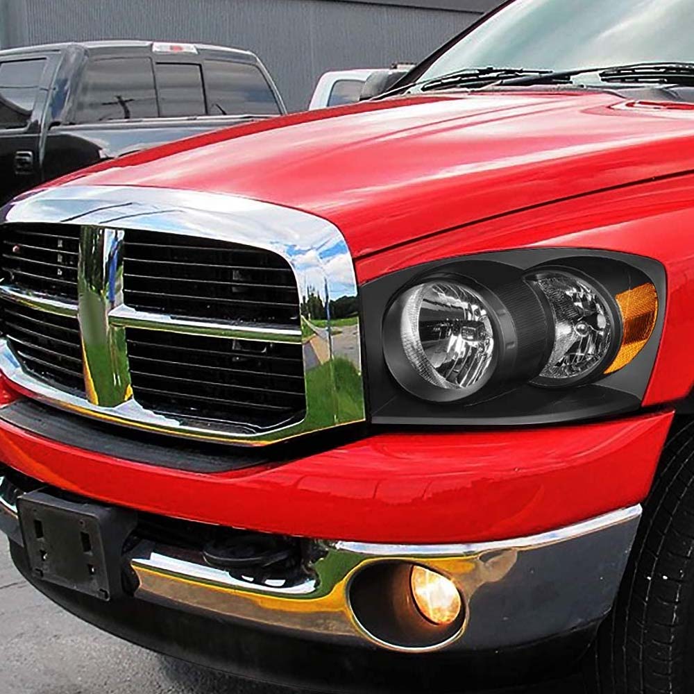 Assembly Compatible with 2006-2008 Dodge Ram 1500 / 2006-2009 Dodge Ram 2500 3500 Black Housing image 3