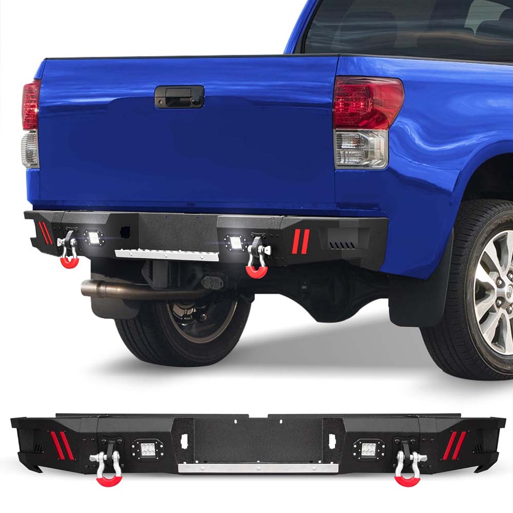 2007 - 2013 Tundra Rear Steel Bumper With LED Lights image 1