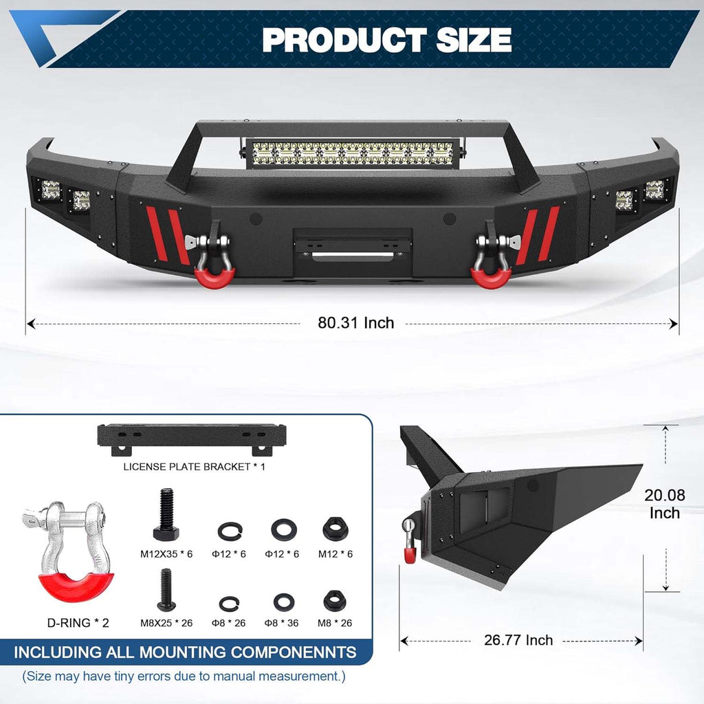 2019–2024 RAM 1500 New Body Front Steel Bumper image 5