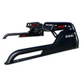 Adjustable Width Black Powder Coated Extended Roll Sports Bar With Basket image 0