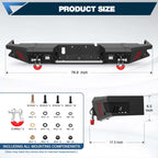2010 - 2018 Dodge RAM 2500 3500 Heavy Duty Rear Bumper image 3