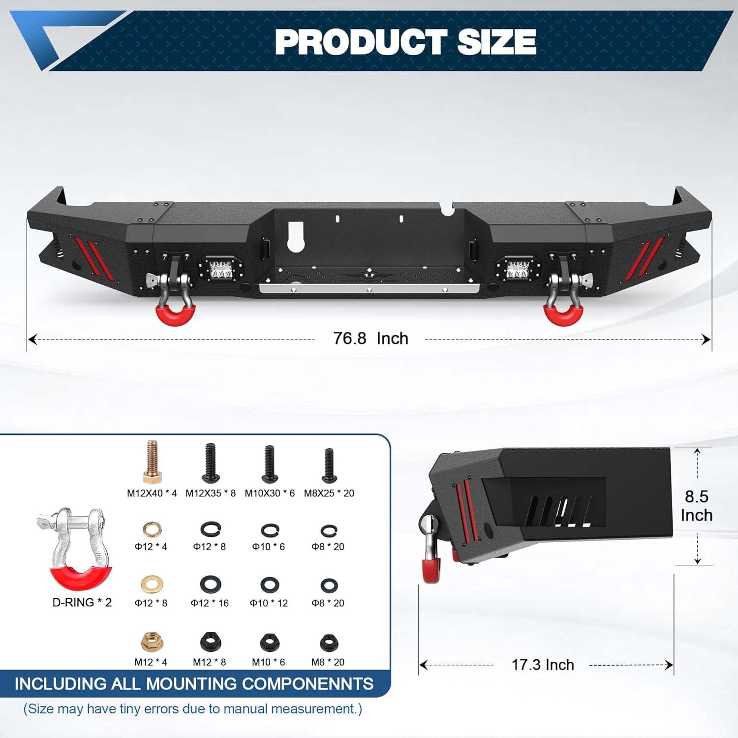 2010 - 2018 Dodge RAM 2500 3500 Heavy Duty Rear Bumper image 3