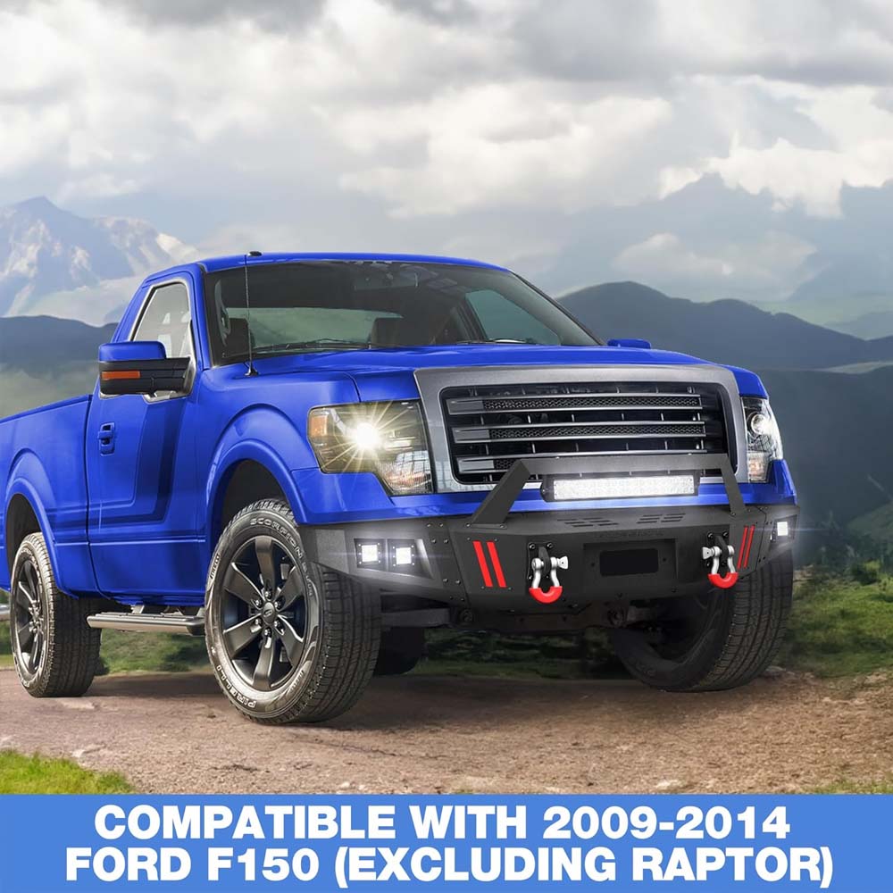 2009 - 2014 F-150 Steel Front Bumper With LED Lights image 5