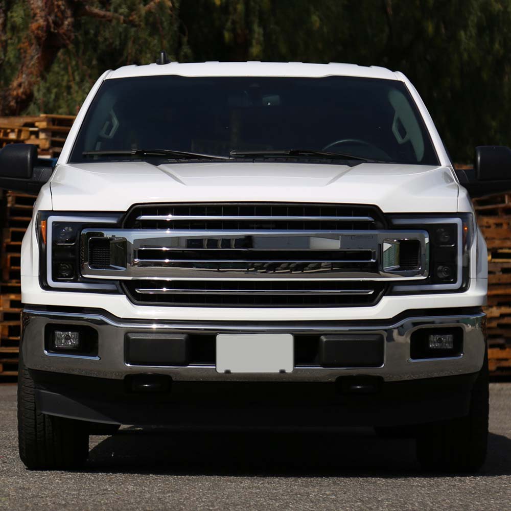 2018 - 2020 Ford F-150 LED C-Bar Projector Headlights w/ Switchback Sequential Turn Signal Lights/Black Housing image 11