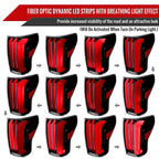 2007 - 2013 Toyota Tundra Sequential Red LED Bar Tail Lights (Glossy Black Housing/Clear Lens) image 2