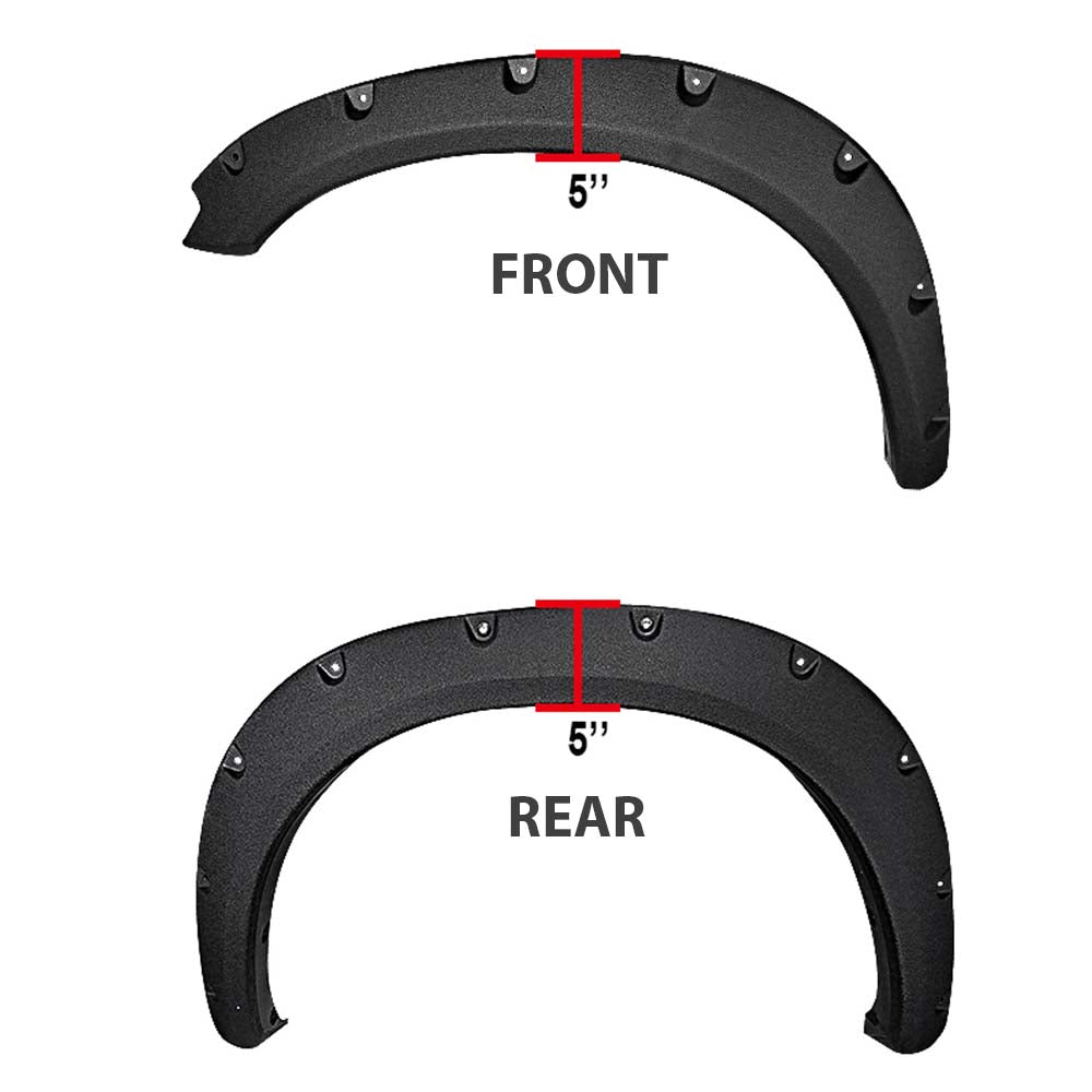 2009 - 2022 Dodge RAM 1500 Classic Body Pocket Style Fender Flares Textured image 1
