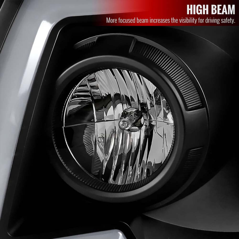 2005 - 2011 Toyota Tacoma LED Bar Projector Headlights w/ Sequential Turn Signal Lights (Matte Black Housing/Clear Lens) image 3