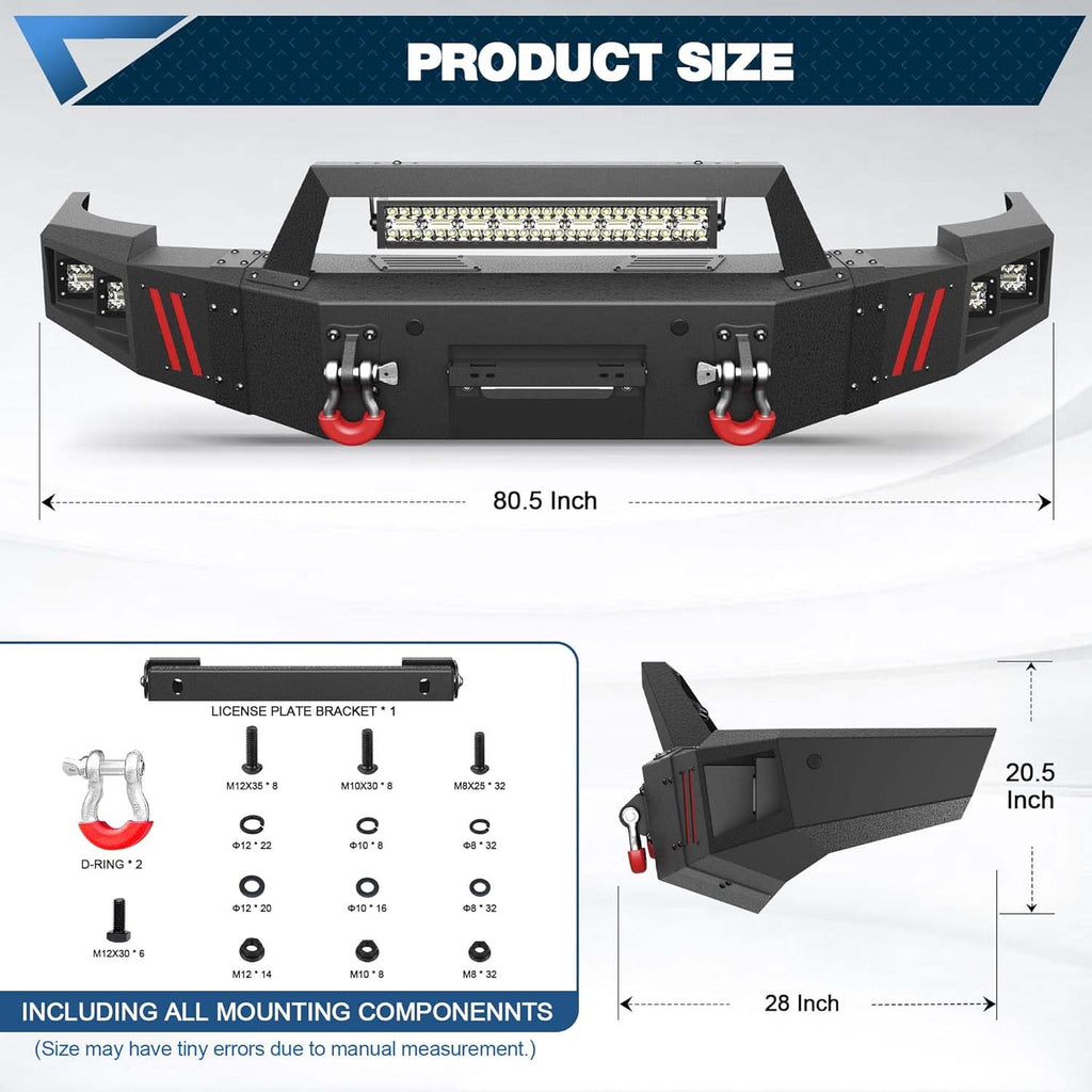 2007 - 2013 Silverado 1500 Front Steel Bumper image 3