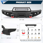 2017 - 2022 Ford F250/F350/F450 Steel Front Bumper W/ LED Lights image 1