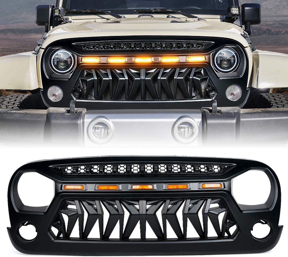 2007 - 2018 Jeep Wrangler JK Grille w/ LED image 1