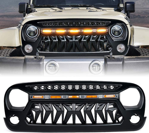 2007 - 2018 Jeep Wrangler JK Grille w/ LED image 1