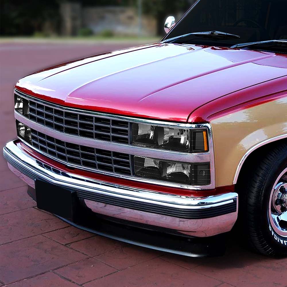 1994-1998 Chevy C10 C/K Blazer Suburban Tahoe Headlights Assembly with Bumper Light and Corner Lamp image 3