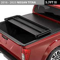 3-Fold Soft Tonneau Cover for 2016 - 2023 Nissan Titan (5.7ft Box) image 0