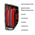 2014 - 2021 Toyota Tundra Facelift Style Full LED Tail Lights with Sequential Turn Signal (Jet Black Housing/Clear Lens) image 6