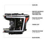 2018 - 2020 Ford F-150 LED C-Bar Projector Headlights w/ Switchback Sequential Turn Signal Lights/Black Housing image 1