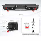 2015 - 2017 Ford F-150 Steel Rear Bumper With LED Lights (Excluding Raptor) image 2