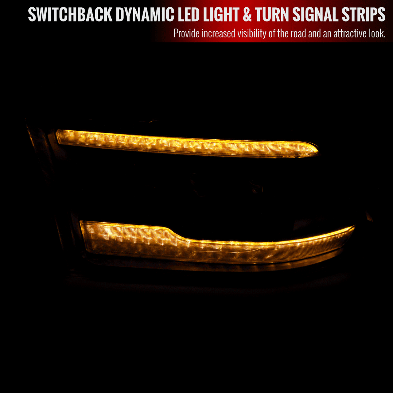 2009-2018 Dodge RAM 1500 / 2019 RAM Classic / 2010-2018 RAM 2500 3500 Switchback Sequential Full LED Projector Headlights image 1