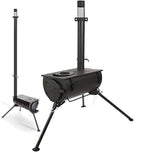 Portable Camp Wood Stove Foldable Legs Camping Outdoor Tent Heating and Cooking Wood Tent Stove image 0