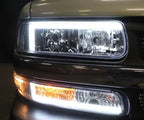 1999-2002 CHEVROLET SILVERADO 1500 LED Bar Fabric Style Headlight Assembly image 1
