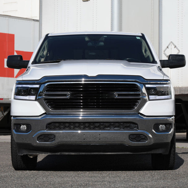 2019-2022 Dodge RAM 1500 Switchback Sequential LED Turn Signal Projector Headlights (Matte Black Housing/Clear Lens) image 5