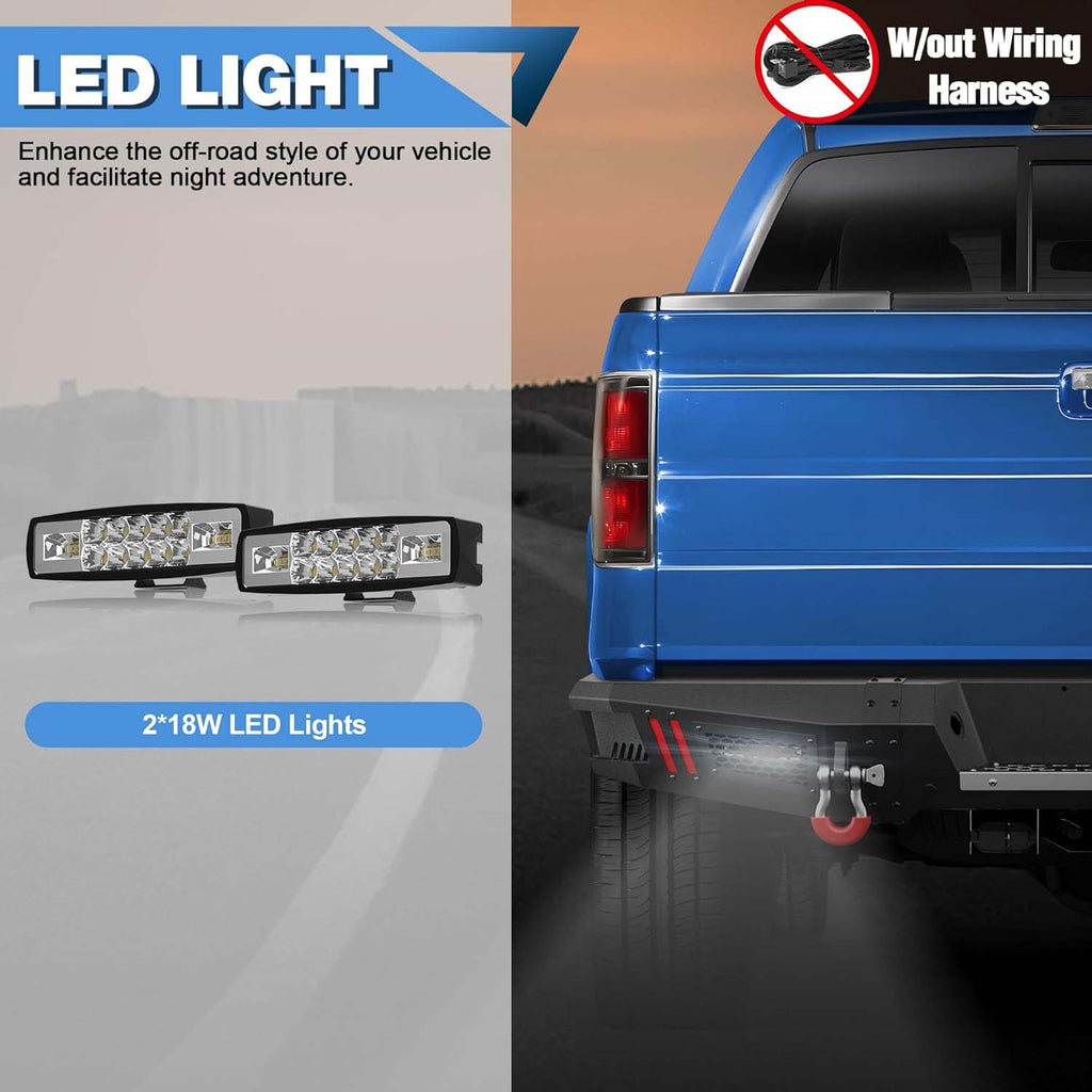 2009 - 2014 F-150 Steel Rear Bumper with LED Lights image 5