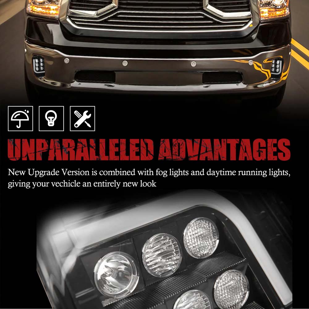 LED Bumper fog Light for 2013 - 2018 Dodge Ram 1500 image 2