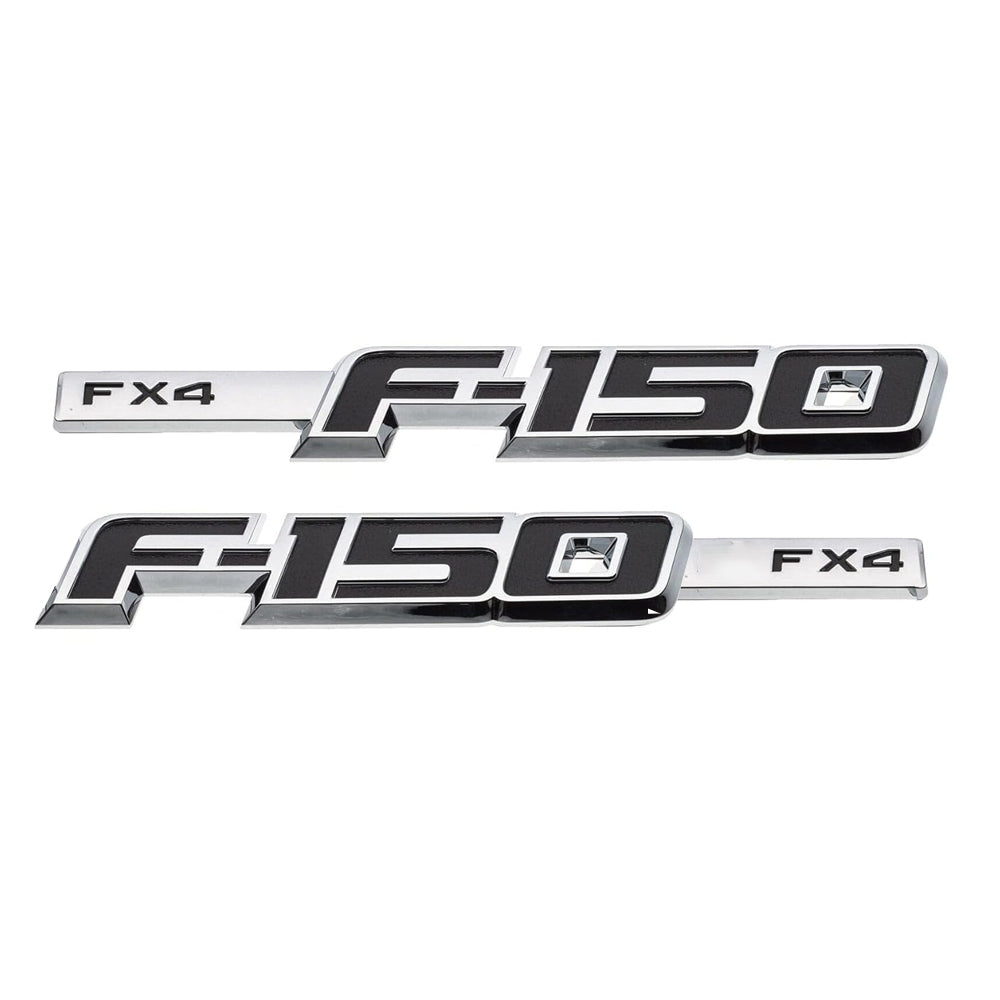 F-150 FX4 Fender Emblems Badge (Black / Chrome)