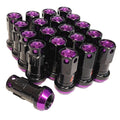 M12 X 1.5 Lug Nut Set Anti Theft Wheel Nuts Racing Steel Security Lock Nuts 20pc (Purple) image 0