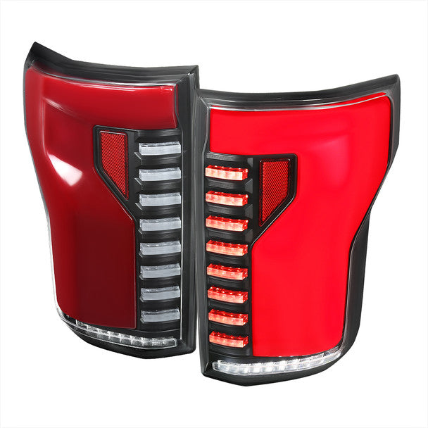 2015-2017 Ford F-150 Sequential Turn Signal Animated Red LED Bar Tail Lights image 0