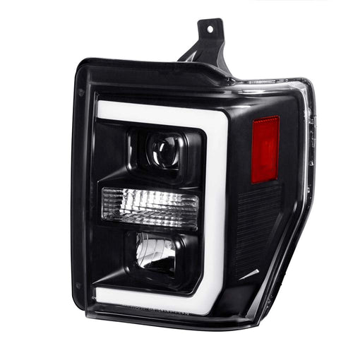 2008 - 2010 Ford F250 F350 F450 Projector Headlight Assembly w/ LED C-Bar image 0