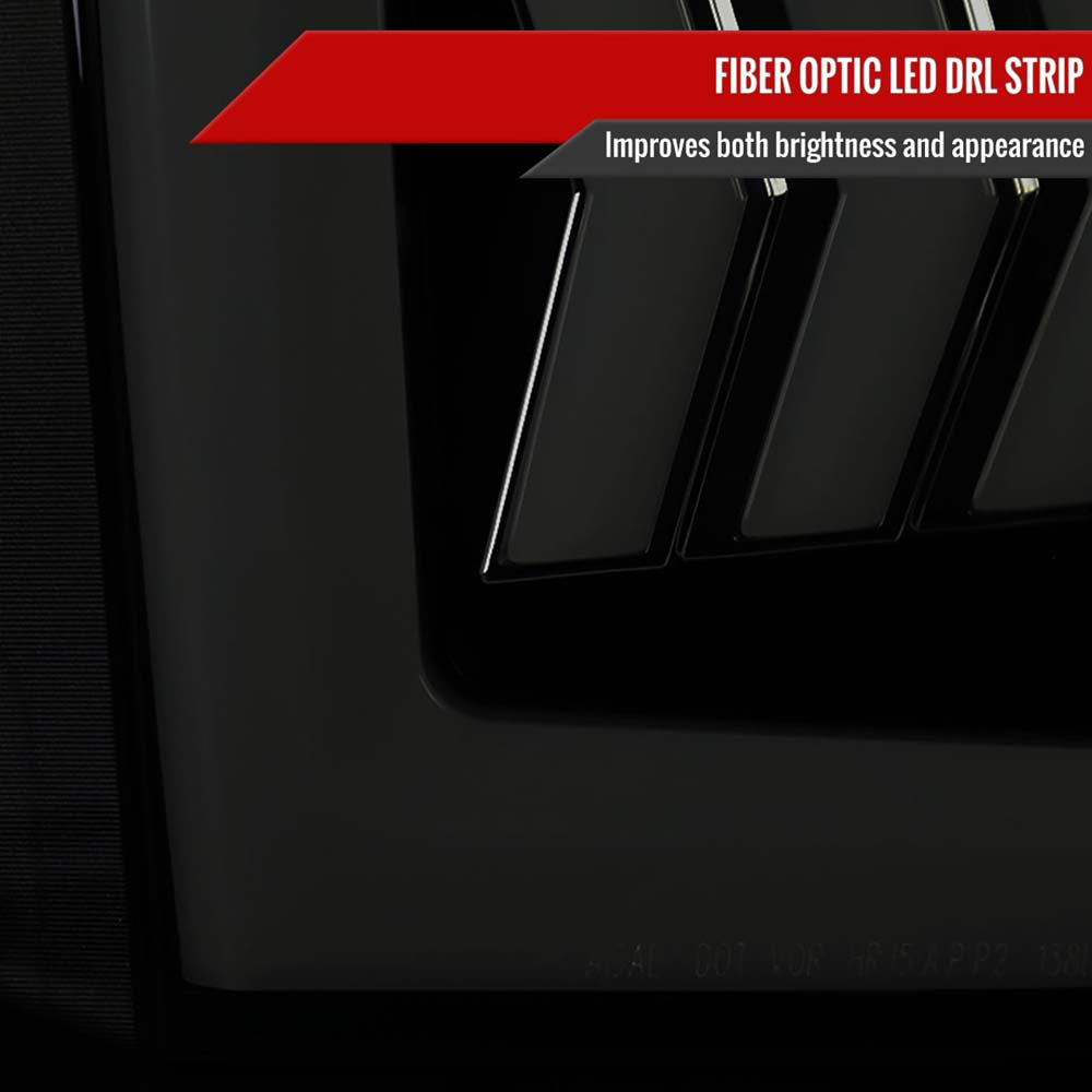 2014 - 2021 Toyota Tundra LED C-Bar Projector Headlights w/ Sequential Arrow Turn Signals (Black Housing/Smoke Lens) image 4