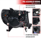 2005 - 2011 Toyota Tacoma LED Bar Projector Headlights w/ Sequential Turn Signal Lights (Matte Black Housing/Clear Lens) image 5