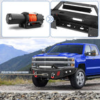 2015 - 2019 Silverado 2500 3500 Steel Front Bumper W/ LED Lights image 4