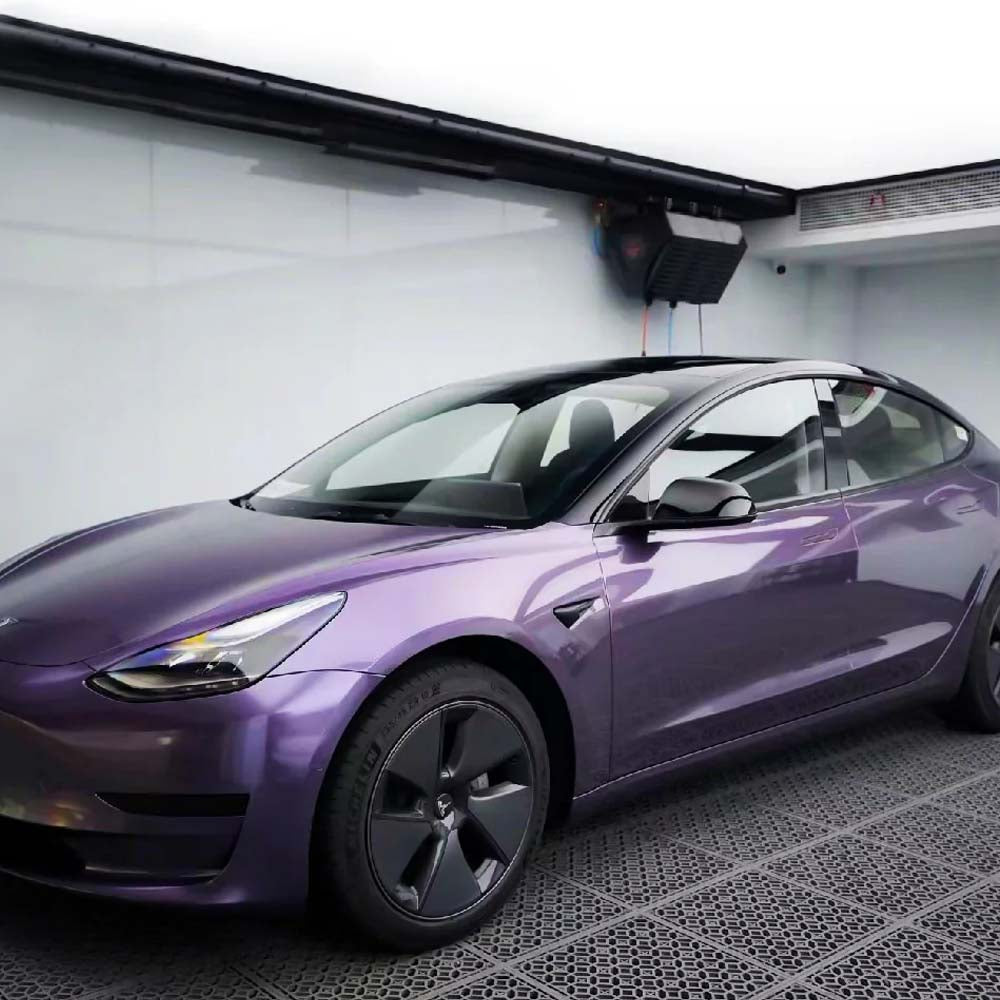 Glossy Metallic Violet Gray Vinyl Wrap image 1