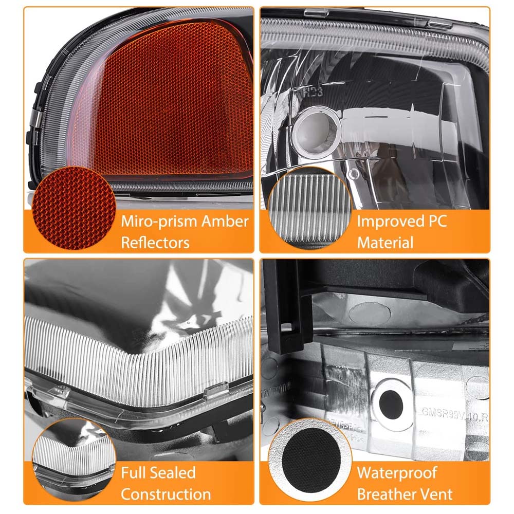 1999-2006 GMC Sierra 1500 2500 3500/00-06 GMC Yukon Headlight Assembly image 1