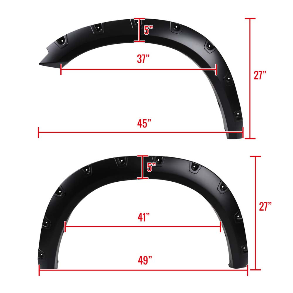 2009 - 2023 Dodge RAM 1500 Classic Pocket Style Fender Flares image 1