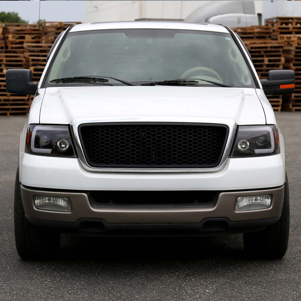 2004 - 2008 Ford F-150 Switchback Sequential LED C-Bar Projector Headlights (Matte Black Housing/Clear Lens) image 7