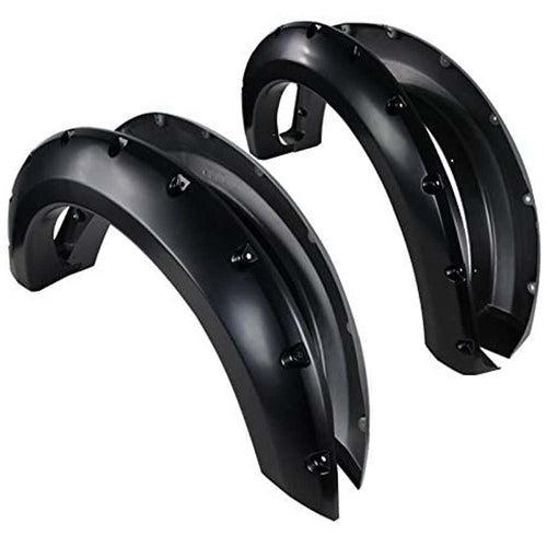 2004 - 2008 Ford F-150 Black Pocket Rivet Style Fender Flares - Smooth image 0