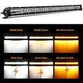 26" LED Bar White Amber Strobe Super Bright Dual Row 240W image 0