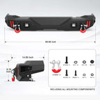 2021 - 2023 Ford Bronco Steel Rear Bumper With LED Lights image 6