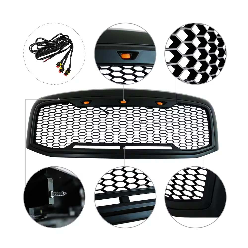 2013 - 2018 Dodge Ram 1500 Grille Mesh Type w/ LED image 1