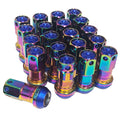 M12 X 1.5 Lug Nut Set Anti Theft Wheel Nuts Racing Steel Security Lock Nuts 20pc (Rainbow) image 0