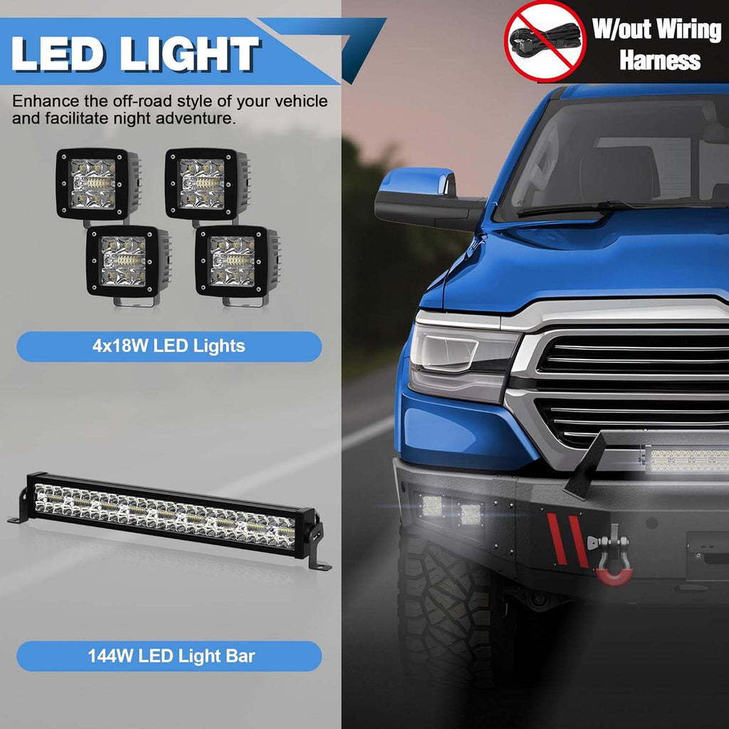 2019–2024 RAM 1500 New Body Front Steel Bumper image 3