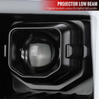 2011-2016 Ford F-250/F-350/F-450/F-550 Switchback Sequential LED C-Bar Projector Headlights (Black Housing/Clear Lens) image 3