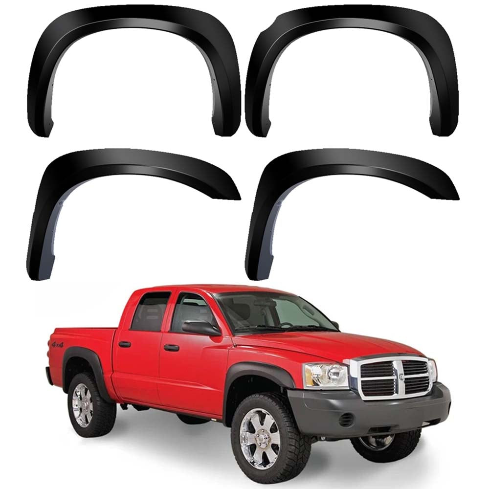 2005-2011 Dodge Dakota Black Factory Style 4PCS Fender Flares - Smooth image 0